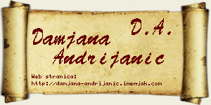 Damjana Andrijanić vizit kartica